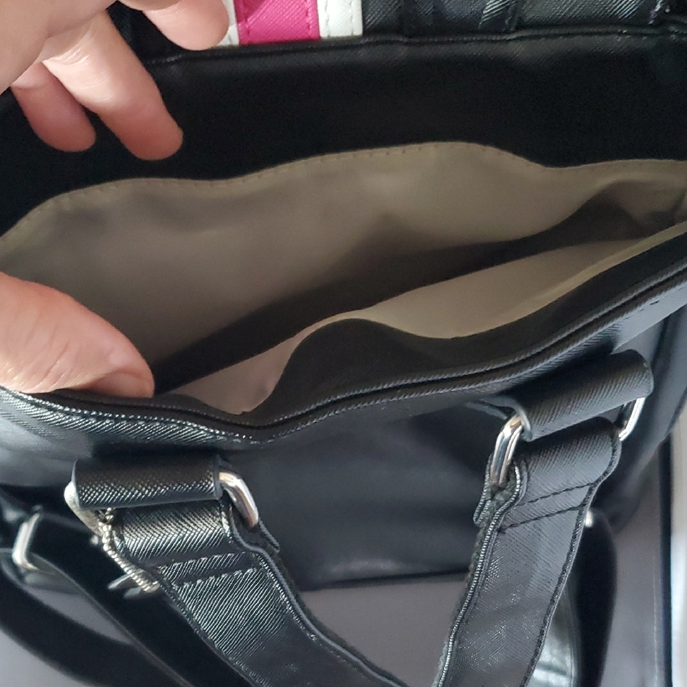 Court Couture Hampton Striped Black & Pink Women's Tennis Backpack - Picture 8 of 9